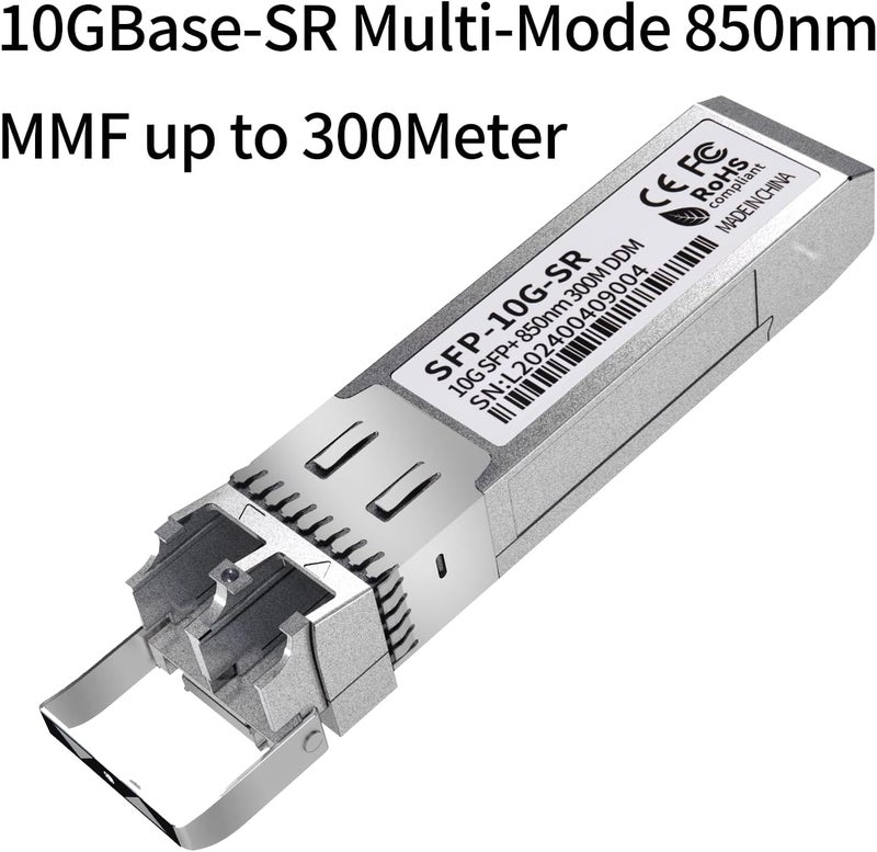 GESD 4Pack 10G SFP+ LC Module, 10GBase-SR Multi-Mode Ethernet Transceiver, 850nm MMF up to 400m – Compatible with Cisco, Meraki, Ubiquiti, Mikrotik, Netgear, HPE, TP-Link, Aruba and More - Image 3